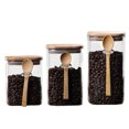 thumbnail image 3 of Bocal de Rangement Alimentaire en Verre, Contenant de Rangement pour Bonbons, Bocal à Grains avec Cuillère et Couvercle, 3 of 8