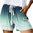 thumbnail image 1 of Mefallenssiah Women'S Gradient Printed Casual Loose Pockets Lacing Drawstring Short Pants, 1 of 1