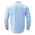 thumbnail image 4 of Kcodviy Turn-Down Shirt Long Button Down Short Tops Button Sleeve Men's Mens Button Up Long Sleeve Casual Solid Men Shirts, 4 of 6