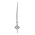 thumbnail image 1 of Vickerman M183307G Ornement de Finial de Coupe Pailletée Argentée de 12 Po, 3 par Sac, 1 of 3
