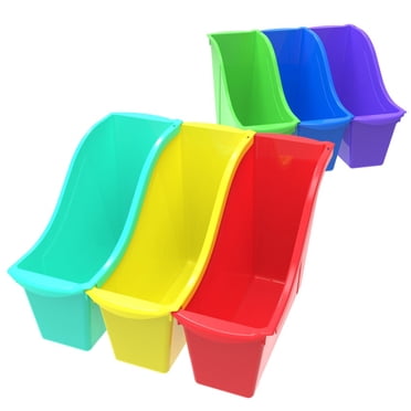 Petite Corbeille à Livres avec Poche avant, Couleurs Assorties (Boîte de 6)