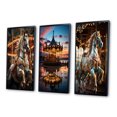 thumbnail image 3 of Designart "A Celebration of Carousel s Timeless Charm" Cityscapes Framed Wall Art Set Of 3 - Multi-Color Carousel Frame Canvas Set For Living Room Decor, 3 of 6