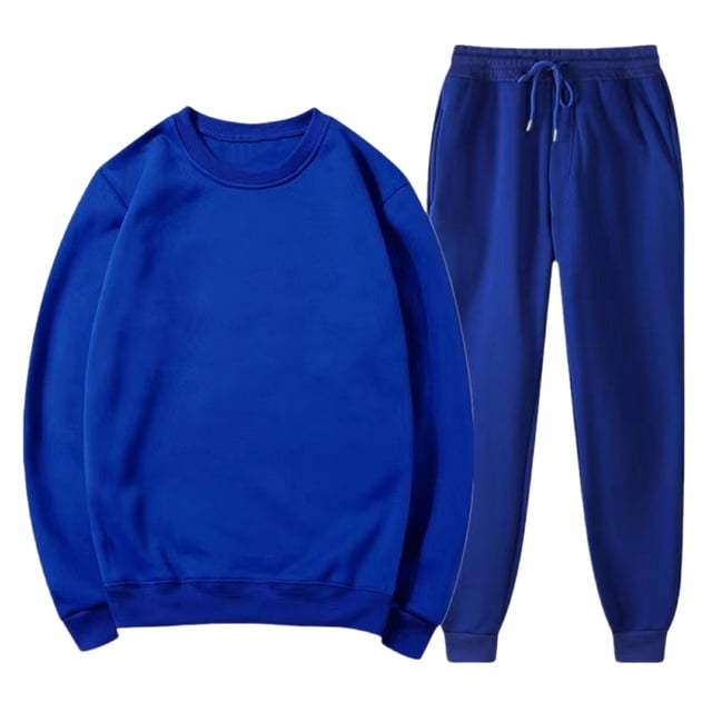 2 Piece Tracksuit Mens Matching Crewneck Pullover and Drawstring Jogging Set Long Sleeve Athletic Sportswear Tracksuits