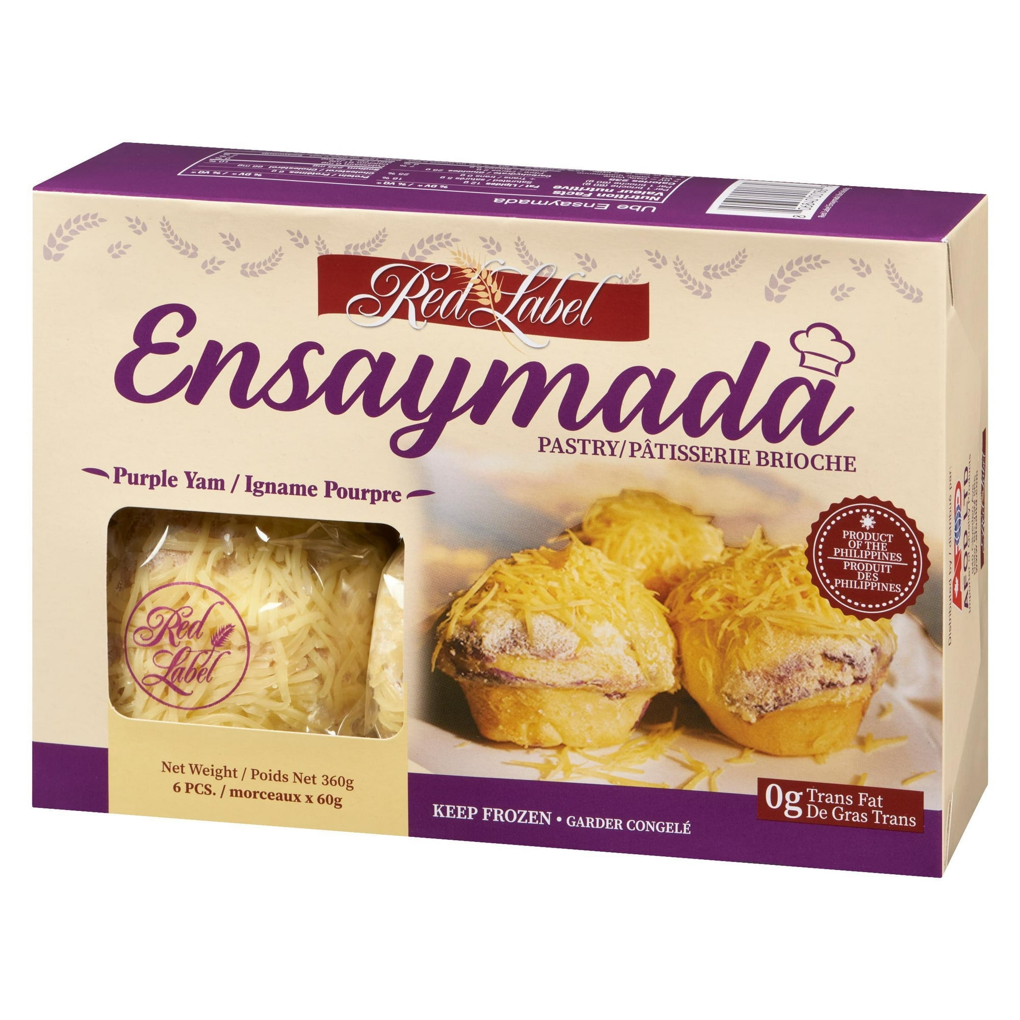 Red Label Ensaymada - Ube Filling, Red Label Ensaymada Ube