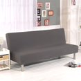 thumbnail image 1 of YOPTOP 2024 Stretch Futon Cover Armless Sofa Slipcover Foldable Sofa Bed Covers with Elastic Band  Machine Washable (Beige),Grey, 1 of 6