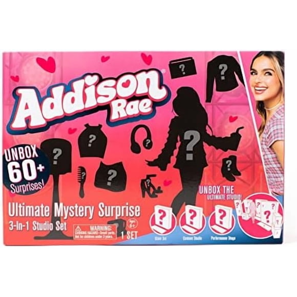 Addison Rae Ultimate Mystery Surprise Doll Set, 60+ Surprises, Exclusive Doll & Fashions with Stage, Studio & Wardrobe Playsets