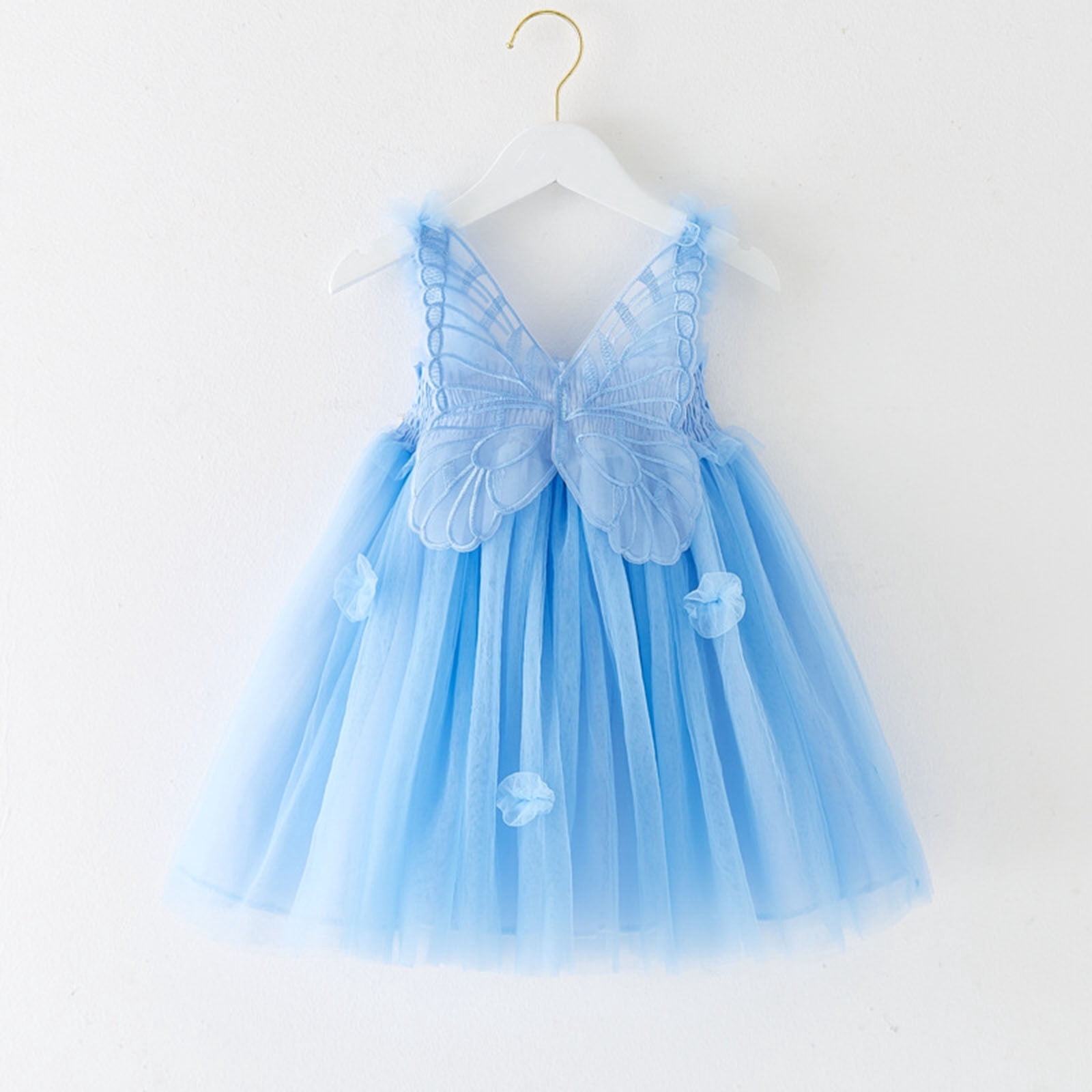 Robes Décontractées pour Filles Sans Manches Tutu pour Tout-Petites Robe pour Tout-Petite Robe en Tulle Tout-Petite 5-6 Ans