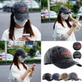 thumbnail image 4 of Baseball Hats For Men American Flag Patch Breathable A Cap Mesh Classic, 4 of 9