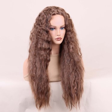 RKSTN Perruques Perruque en Cheveux Humains pour Femmes aux Longs Cheveux Bouclés Perruque en Fibre Synthétique à la Mode 70cm Perruques Sans Colle