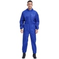 thumbnail image 4 of Runhomal Men's Work Overalls Mechanic Uniform Workshop Auto Workwear Coverall Jumpsuit Blue M/165, 4 of 8