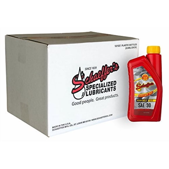 Schaeffer Manufacturing Co. 011030-012 Micron Moly Huile de Moteur de Course SAE 30, Bouteille de 1 Quart (Lot de 12)