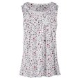thumbnail image 2 of Innerwin Haut d'Été Col en V Débardeurs pour Femmes Imprimé Floral Boho T-Shirts Blanc L, 2 of 5