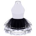 thumbnail image 2 of Oyolan Robe Justaucorps de Danse Ballet Métallique à Paillettes pour Filles avec Jupes en Tulle Robes de Performance Argent 14, 2 of 7