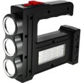 thumbnail image 1 of LED Searchlight with 3 LEDs and 15pcs SMDS Super Bright Spotlight with 1200mAh Battery USB Rechargeable LED Flashlight with 984.3ft Irradiation Distance for Hiking Camping, 1 of 10
