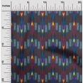 thumbnail image 1 of oneOone Georgette Viscose Tissu Rayé Ikat Tissu Imprimé 1 Yard 42 Inch Wide, 1 of 4