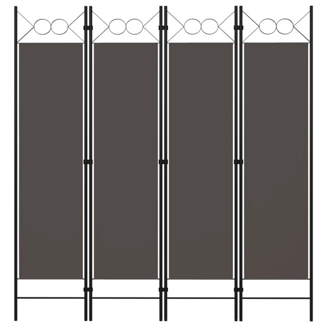 vidaXL 4-Panel Room Divider Anthracite 160x180 cm