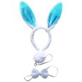 thumbnail image 1 of Bunny Rabbit Costume Set,Ears Headband Bow Ties Tail Set,Halloween Costume Assesories(Blue), 1 of 5