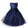 thumbnail image 1 of B91xZ Robe Fleurie pour Filles Robe Fleurie Sans Manches Longue Maxi Robe Décontractée,BU1 8-9 Ans, 1 of 3