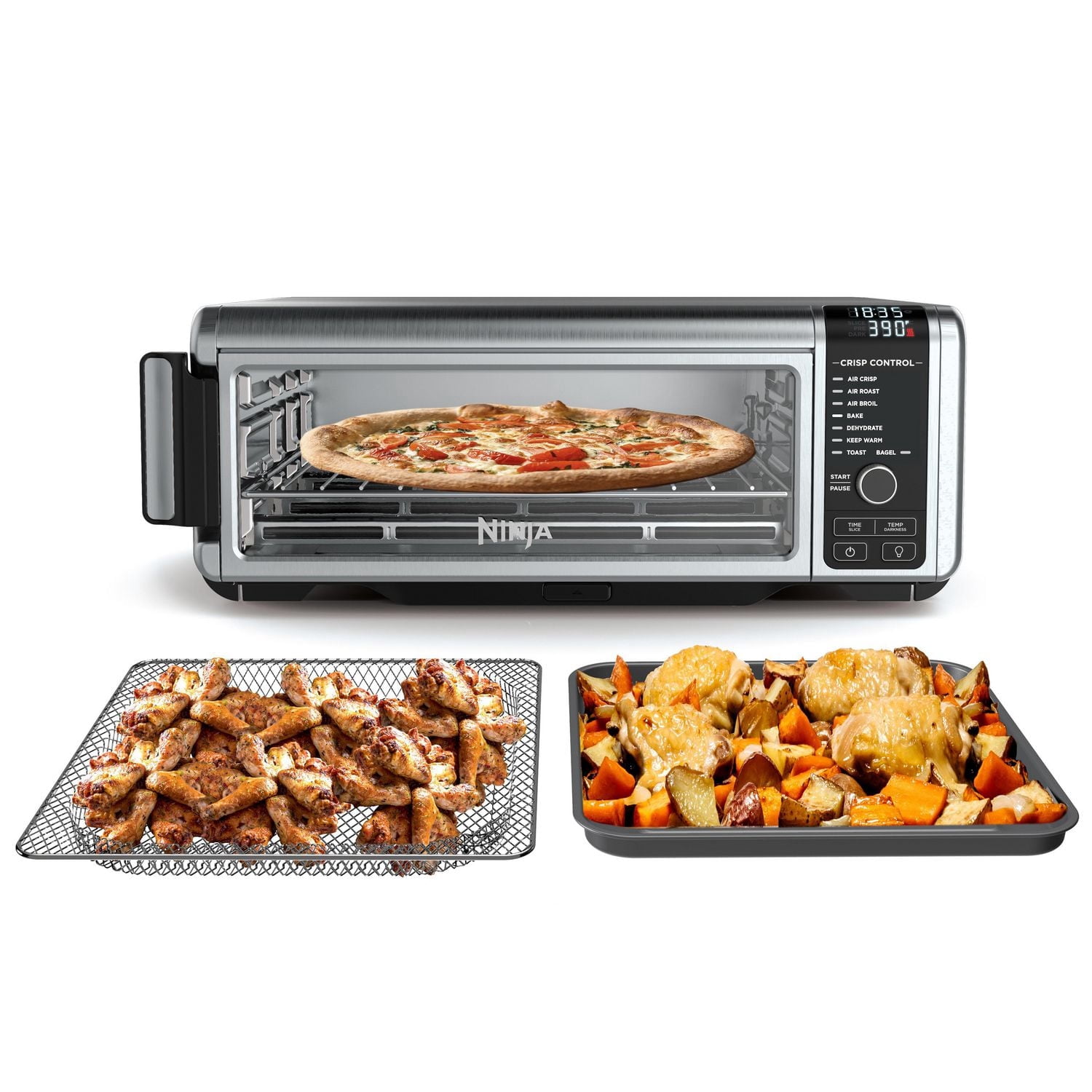Ninja SP101C, Foodi Digital Air Fry Oven, Silver, 1750W