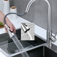 thumbnail image 4 of PENGXIANG Kitchen Faucet  Kitchen Faucet Stainless Steel with Pull Down Sprayer Brushed Nickel Sink Faucet Single Hole Handle Drop-Down Sprinkler  360° Faucet Durable Stainless Steel Kit, 4 of 8