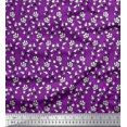 thumbnail image 1 of Soimoi Tissu Satin Modal Feuilles & Floral Imprimé au Mètre 42 Pouces de Large, 1 of 4