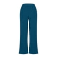 thumbnail image 5 of Timegard Wide Leg Pants for Women High Waist Side Split Loose Comfy Lounge Pants Fall Winter Solid Color, 5 of 5