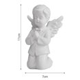 thumbnail image 3 of Maytalsory Resin White Angel Statue Elegant Desktop Decor Collection Window Props for Christmas prayer boy 1Set, 3 of 6