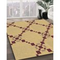 thumbnail image 3 of Ahgly Tapis d'Intérieur Lavable en Machine Carré Transitionnel Chrome Or Jaune, 4 Pieds Carré, 3 of 7