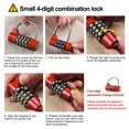 thumbnail image 3 of Combination Code Lock Security Password Lock for Luggage Cabinets 4 Dial Digit Code Lockers, 3 of 7