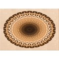 thumbnail image 1 of Ahgly Tapis Rectangulaire Lavable en Machine Intérieur Transitionnel Marron Or, 5 Pieds x 7 Pieds, 1 of 7