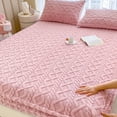 thumbnail image 4 of Winter Bedding Upholstered Bedspread with Mattress Protector, Thickened Facecloth Bedsheet, 4 of 7
