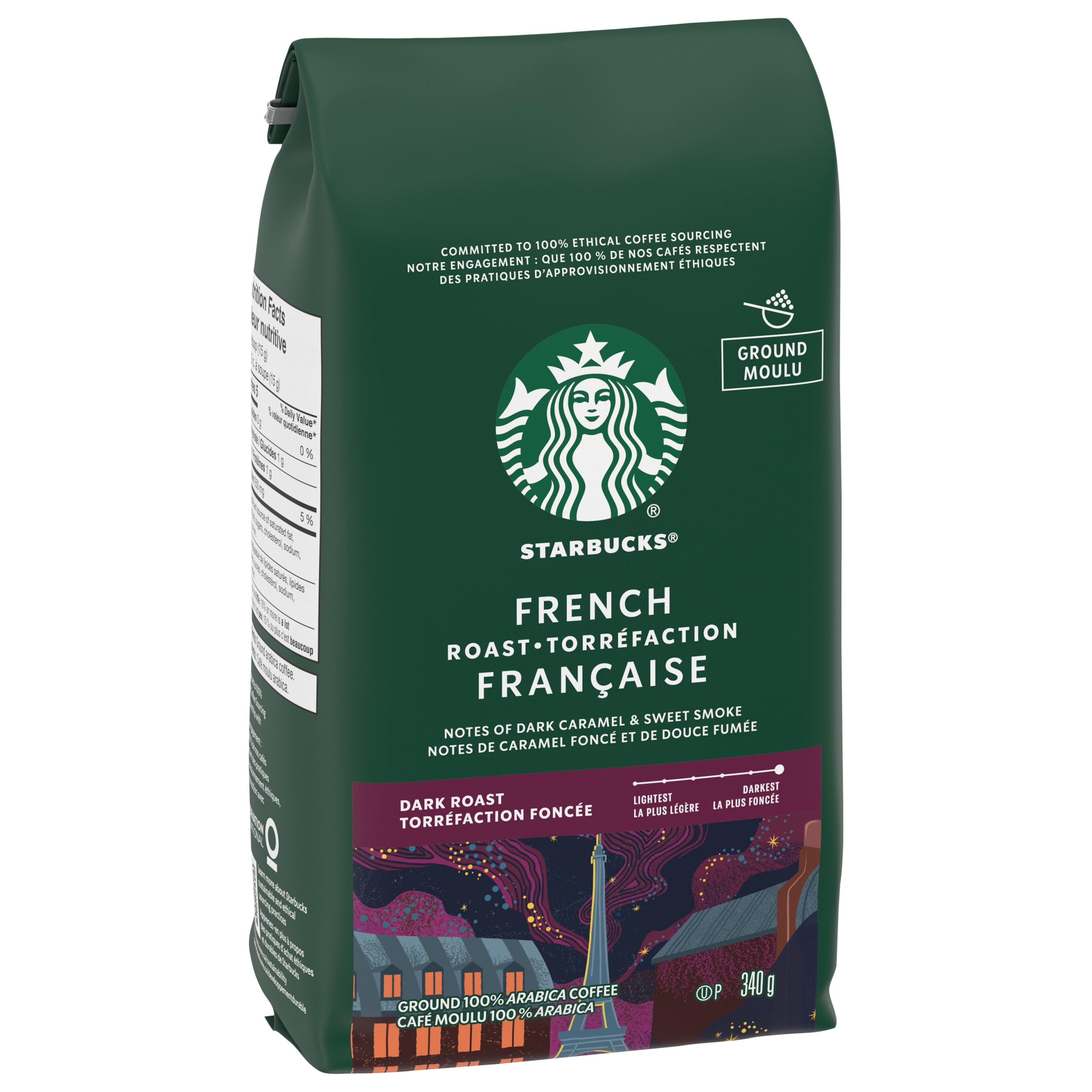STARBUCKS French Roast Dark Roast Ground Coffee Bag