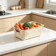 thumbnail image 4 of Kmonabie Upgraded Stackable Storage Bins with Handle, White Plastic Organizer Containers for Kitchen Pantry Bathroom Cabinet Drawer Wardrobe Organization, 4 of 6