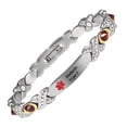 thumbnail image 1 of Wollet Stainless Steel Medical Alert ID Bracelets for WoMen, Engraved Diabetic Type 2, 1 of 8