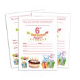 thumbnail image 1 of Darling Souvenir White Birthday Invitation Card 28 Pcs Fill or Write In Blank Invites Printable Party Supplies 5 x 7 Inches, 1 of 5