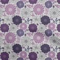 thumbnail image 1 of oneOone Rayon Purple Fabric Floral Retro Sewing Craft Projects Fabric Prints By Yard 56 Inch Wide, 1 of 5