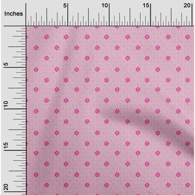 oneOone Polyester Lycra Fabric Geometric & Floral Block Print Sewing Fabric BTY 56 Inch Wide
