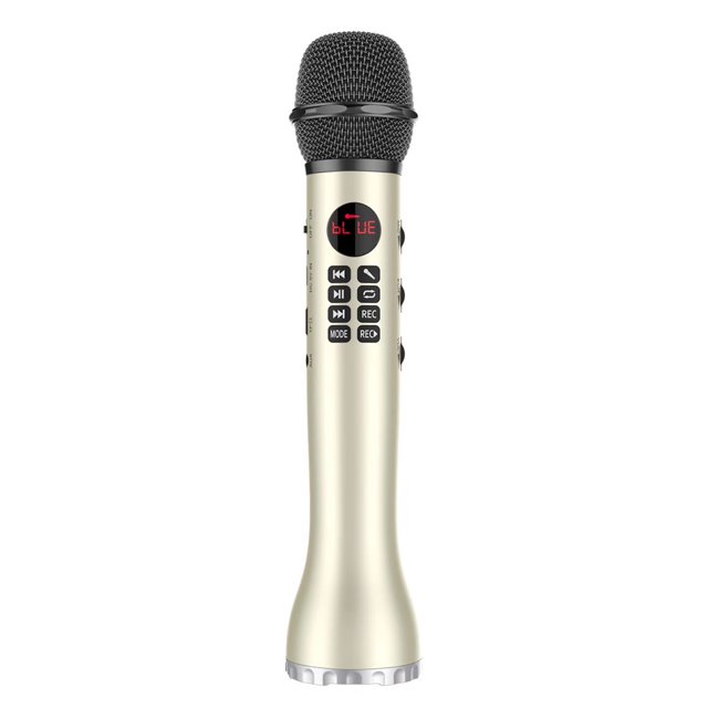 Qualitygoods L-598 Handheld K Song Microphone Wireless Bluetooth Microphone Pocket KTV Mic Bluetooth Speaker