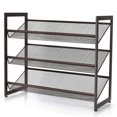 thumbnail image 1 of Costway 3-Tier Shoe Rack Adjustable to Flat Slant Shoe Organizer Holder Stand, 1 of 10