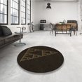 thumbnail image 4 of Ahgly Company Tapis d'Intérieur Lavable à la Machine, Carré, Transitionnel, Noir Nuit, Tapis de Zone, 5 Pieds Carré, 4 of 7