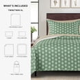 thumbnail image 3 of Mainstays Ensemble courtepointe et drap-housse légers tout-en-un - 5pièces, 1 PL/XL, Floral Vert, 3 of 14