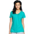 thumbnail image 1 of Hanes Maillot Flammé pour Femmes à Col en V Froncé, 2TG, Eco Teal, 1 of 4