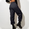 thumbnail image 4 of Sentmoon Summer Pants for Women Plus Size Drawstring High Elastic Waist Exercise Pants for Women Loose Cuffed Hem Solid Color Breathable Gym Pants Women Fall Streetwear for Sports Dance Running S, 4 of 6