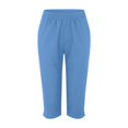 thumbnail image 4 of Women's Solid Color Loose Pants Cropped Pants, 4 of 4