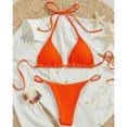 thumbnail image 2 of DGMIOCS Women's Modest Swimsuit Women's Tankini Set Orange L, 2 of 3