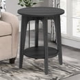 thumbnail image 1 of Round End Table Farmhouse Small Side Table Living Room Corner Table Drink Table Black, 1 of 9