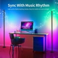thumbnail image 1 of Rgb Led Strip Lights,Rgb Led Floor Lamp 1.2M Corner Floor Lamp 1.6 Billion Diy Color and Music Synchronized Smart Modern Floor Lamp Ambient Color-Changing Floor Lamp for Living, 1 of 3