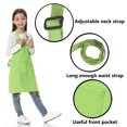 thumbnail image 2 of TOPTIE 6 Pack Kids Aprons with Pocket & Adjustable Strap, Child Chef Bib Apron for Kitchen Cooking Baking Painting-Green-XXL, 2 of 7