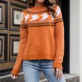 thumbnail image 2 of 2025 Femmes Automne Hiver Chandail Personnaliser Hommes Décontracté Mode Col Rond Chandails Rayés Motif Couleur Chandail Tricoté Chandails Doux pour Femmes Chandail à Enfiler, 2 of 8