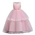 thumbnail image 1 of Robes Tutu pour Filles en Liquidation Robe pour Enfants Fille Robe Princesse Sans Manches Robe en Tulle à Fleurs Jupe-Robe Robe d'Halloween pour Enfants Robe Tutu pour Filles Rose Nouveau, 1 of 9